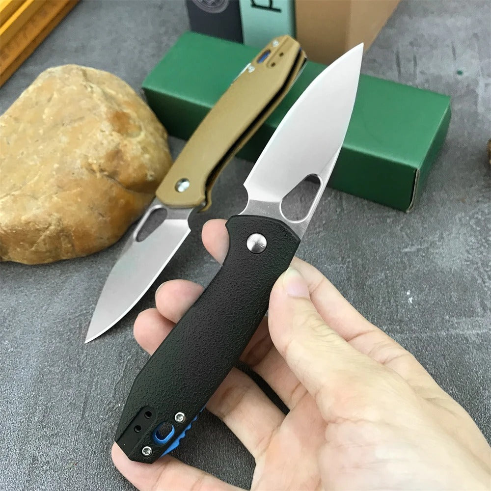 Small Pocket Folding Knife Carrying Knife High Hardness 8Cr13Mov Blade G10 Handle EDC Outdoor Hiking Rescue Practical Tools