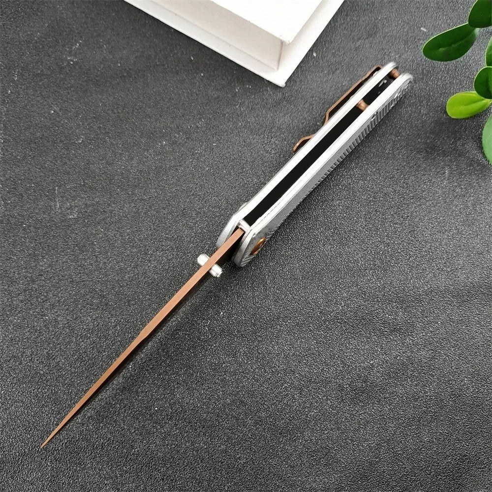 Tactical Folding Knife Survival Knife Sharp D2 Blade Durable Aluminum Handle Daily Portable Outdoor Hunting Tool Gift