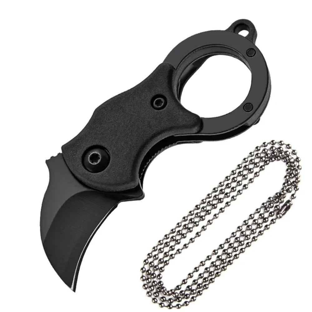 EDC NEW Mini Keychain Pocket Knife Stainless Steel Camping Small Mini Portable Knife Peeler Fixed Blade Multi EDC Tool with Chain