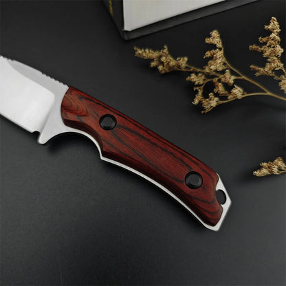 2.79" CPM-S30V Fixed Blade Knife with Leather Case EDC Outdoor Camping Survival Essential Tools