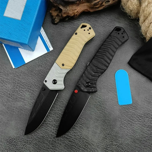 2 Color  Portable Outdoor Survival Knife Tactical Folding Knife Sharp D2 Drop Tip Blade G10 Handle EDC Hiking Fishing Tool