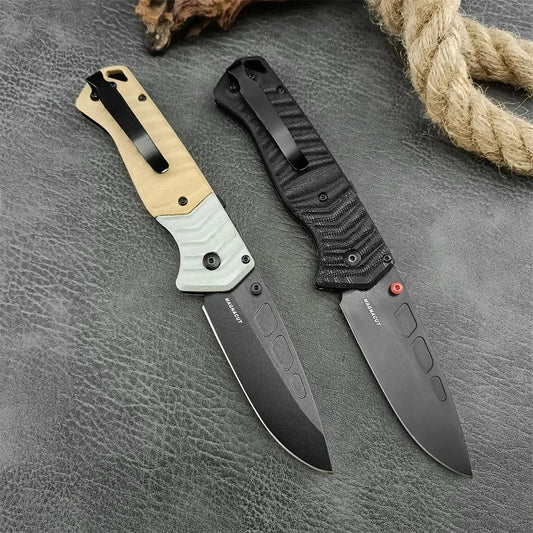 2 Color  Portable Outdoor Survival Knife Tactical Folding Knife Sharp D2 Drop Tip Blade G10 Handle EDC Hiking Fishing Tool