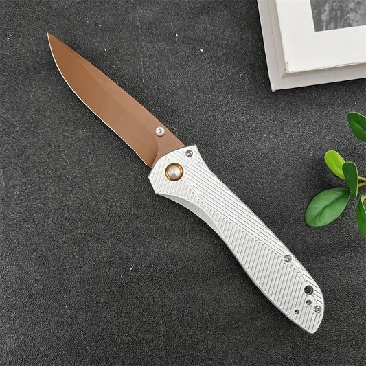 Tactical Folding Knife Survival Knife Sharp D2 Blade Durable Aluminum Handle Daily Portable Outdoor Hunting Tool Gift
