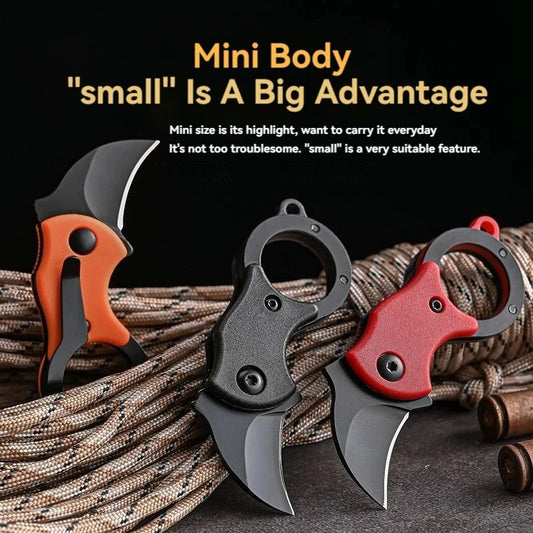 EDC NEW Mini Keychain Pocket Knife Stainless Steel Camping Small Mini Portable Knife Peeler Fixed Blade Multi EDC Tool with Chain