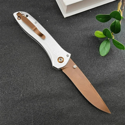 Tactical Folding Knife Survival Knife Sharp D2 Blade Durable Aluminum Handle Daily Portable Outdoor Hunting Tool Gift
