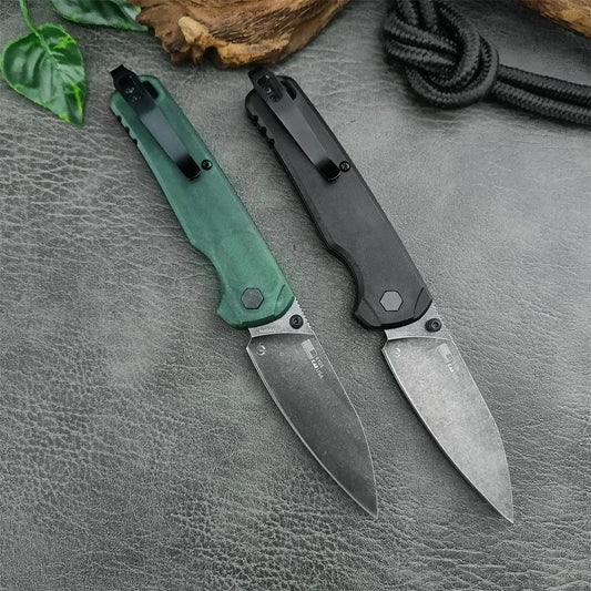 2 colors flip folding knife outdoor knife tactical knife portable knife 8Cr13Mov blade nylon fiber handle with pocket clip