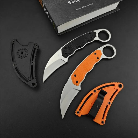 2 Color mini  Outdoor Fixed Blade Tactical Knife with Sheath EDC Camping Hunting Tactical Combat Survival Outdoor Utility Tool