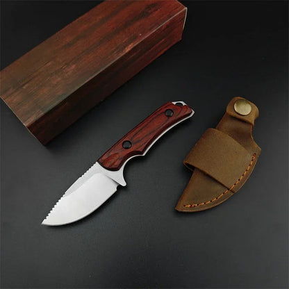 2.79" CPM-S30V Fixed Blade Knife with Leather Case EDC Outdoor Camping Survival Essential Tools