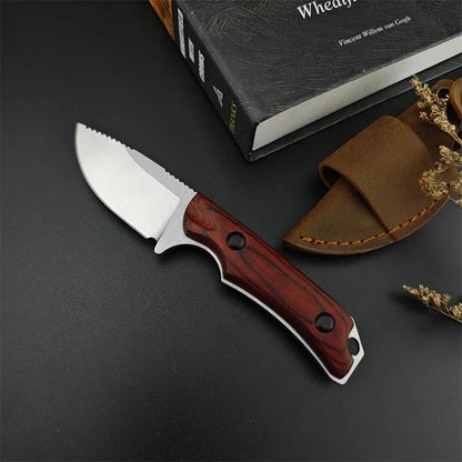 2.79" CPM-S30V Fixed Blade Knife with Leather Case EDC Outdoor Camping Survival Essential Tools
