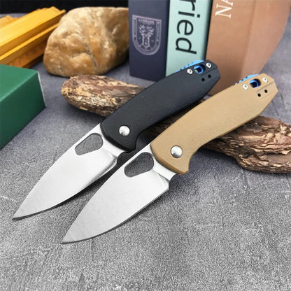 Small Pocket Folding Knife Carrying Knife High Hardness 8Cr13Mov Blade G10 Handle EDC Outdoor Hiking Rescue Practical Tools