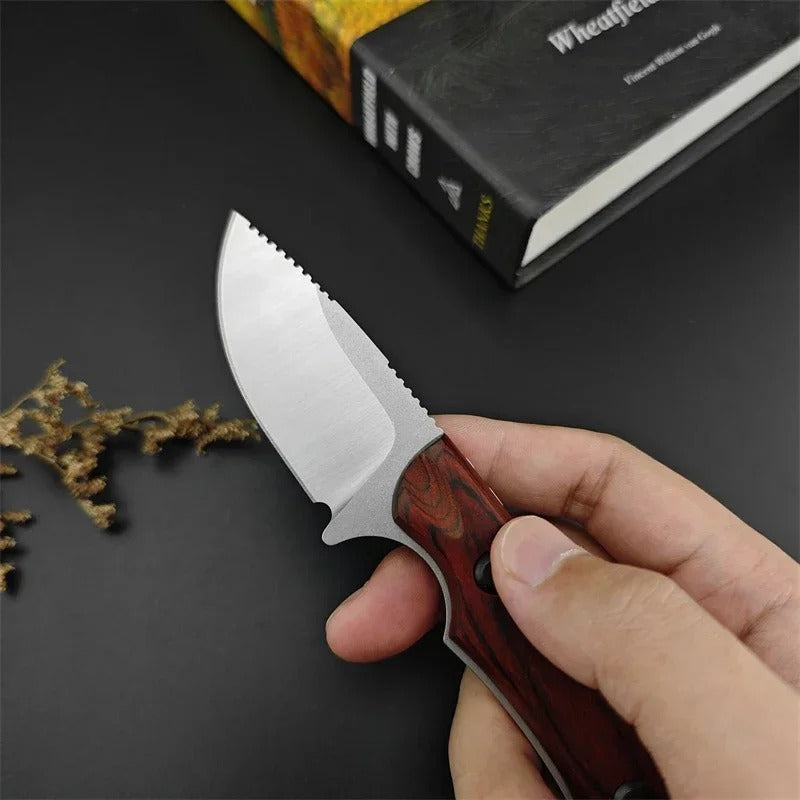 2.79" CPM-S30V Fixed Blade Knife with Leather Case EDC Outdoor Camping Survival Essential Tools