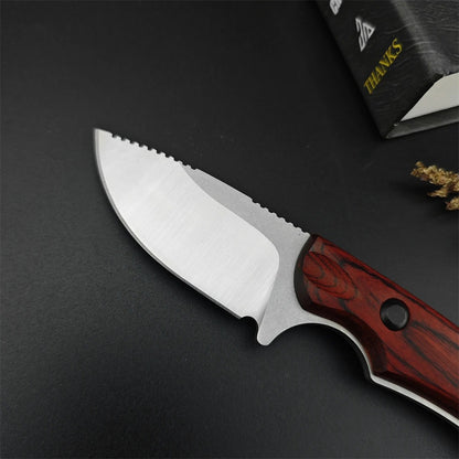 2.79" CPM-S30V Fixed Blade Knife with Leather Case EDC Outdoor Camping Survival Essential Tools
